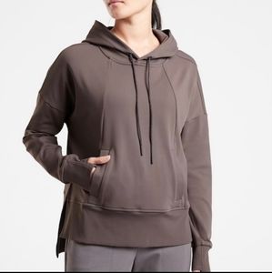 ATHLETA Mission Pullover Hoodie Shale Brown size M